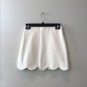 TOPSHOP scallop hem mini skirt